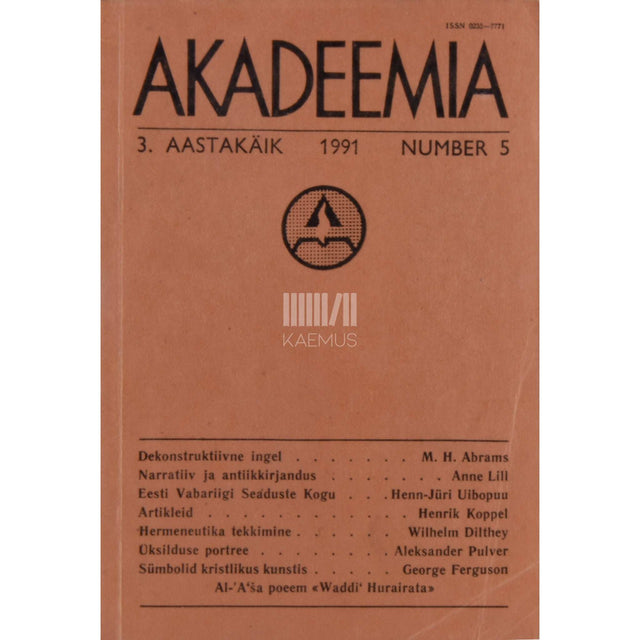 … - Akadeemia 5/1991