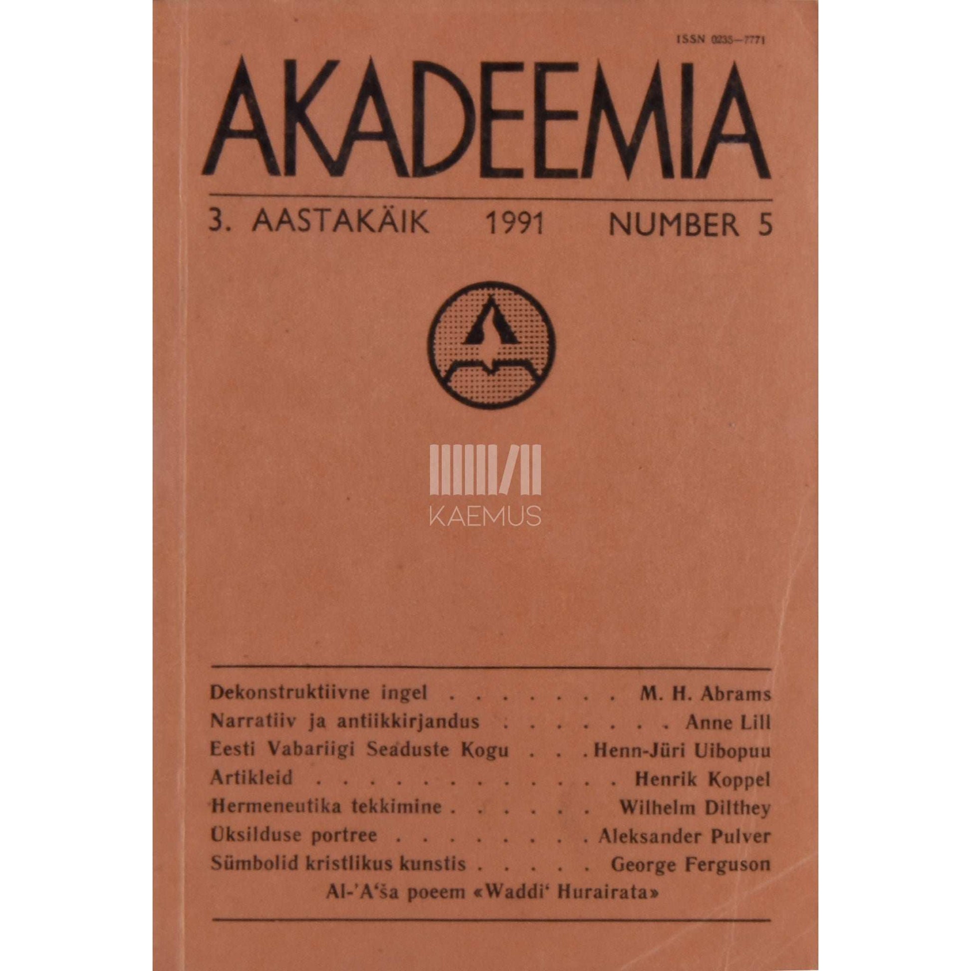 … - Akadeemia 5/1991