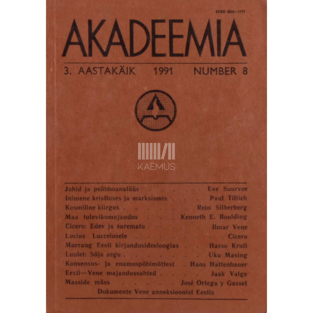 … - Akadeemia 8/1991
