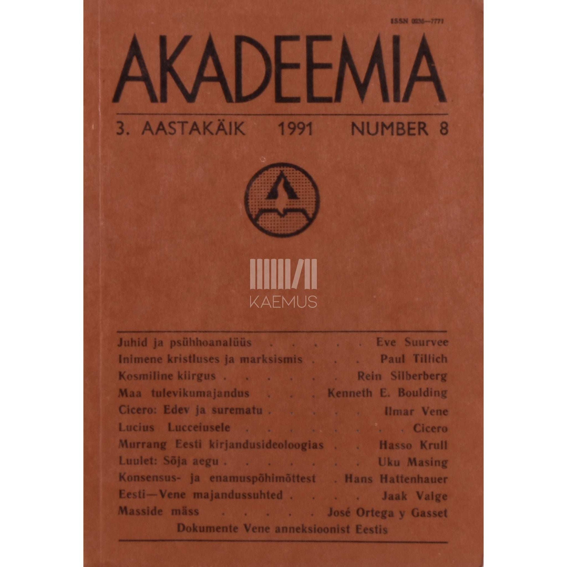… - Akadeemia 8/1991