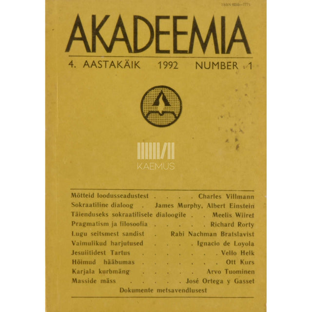 … - Akadeemia 1/1992