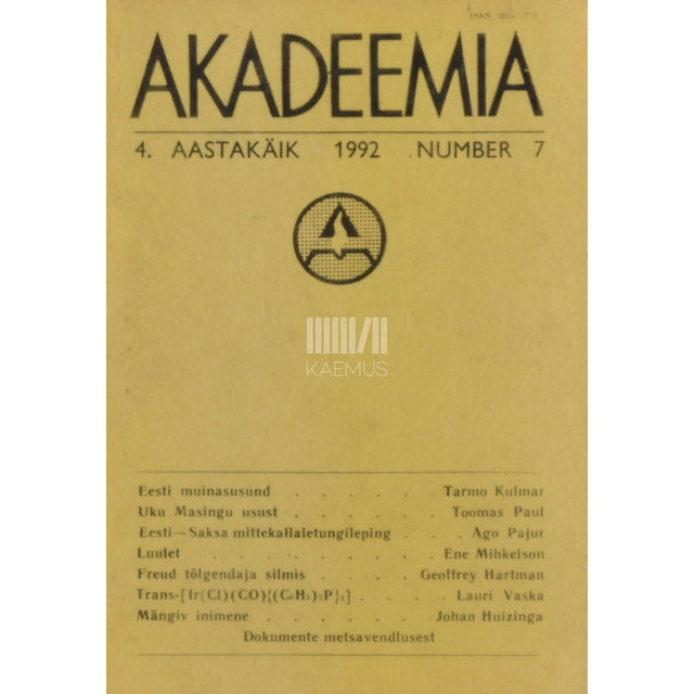 … - Akadeemia 7/1992
