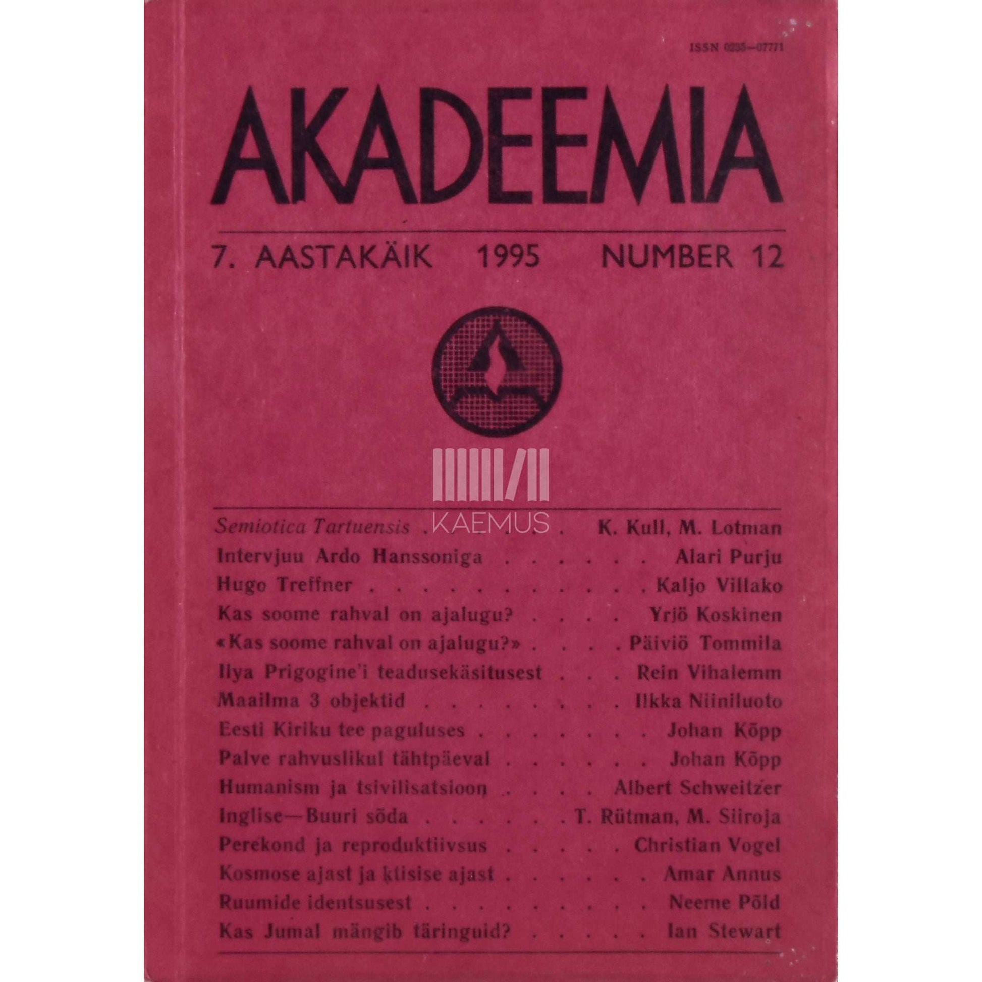 … - Akadeemia 12/1995