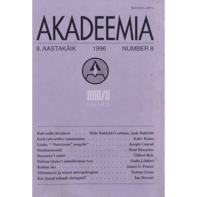 … - Akadeemia 8/1996