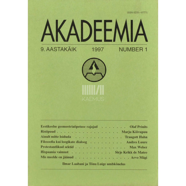 … - Akadeemia 1/1997