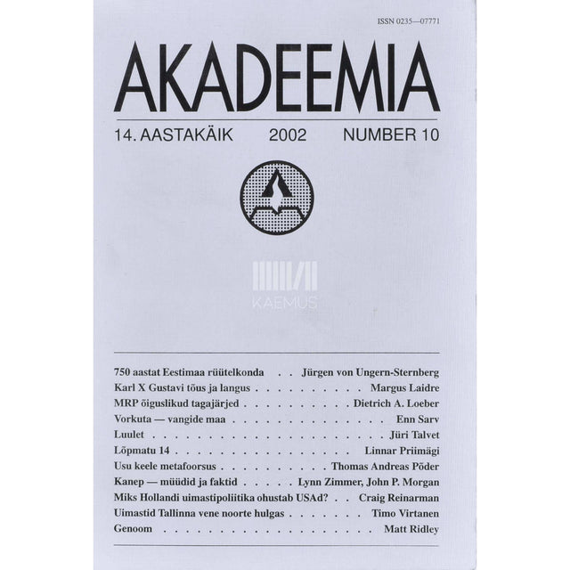 ... - Akadeemia 10/2002