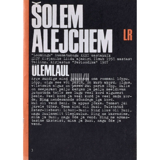 Šolom Aleihhem - Ülemlaul