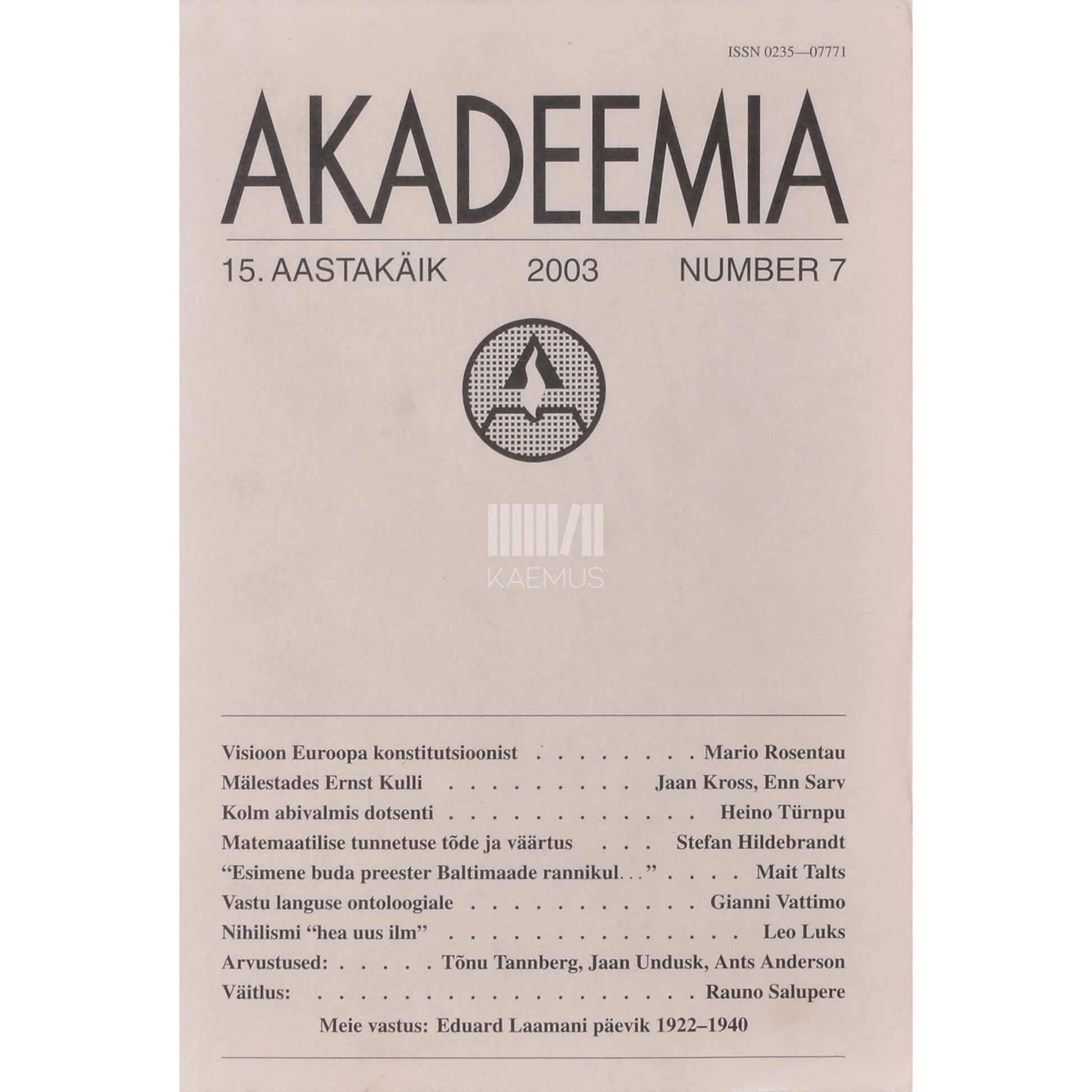 Akadeemia 7/2003
