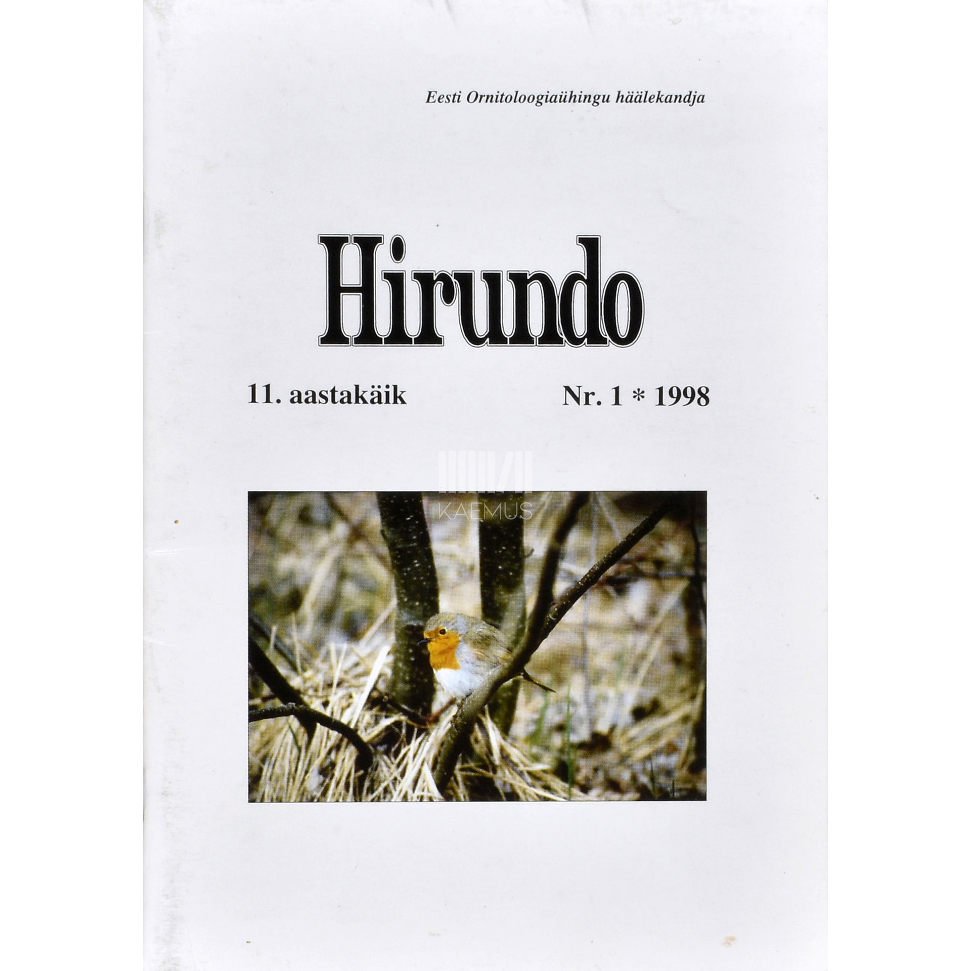 Eesti Ornitoloogiaühingu ajakiri Hirundo 1/1998