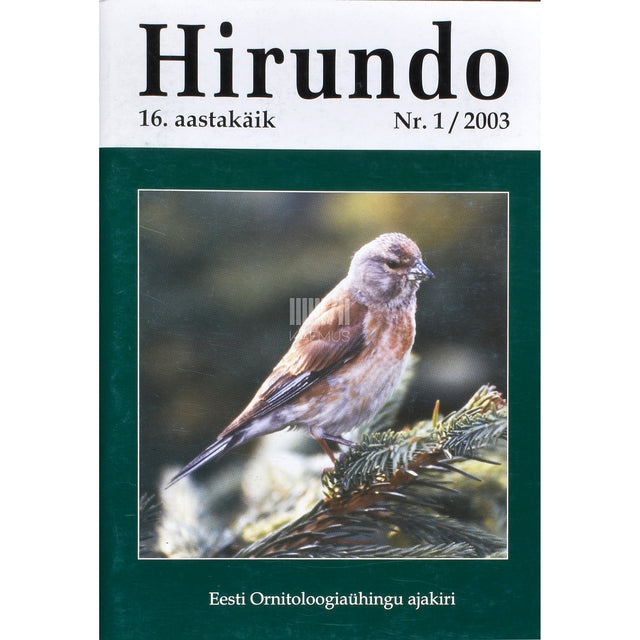 Eesti Ornitoloogiaühingu ajakiri Hirundo 1/2003