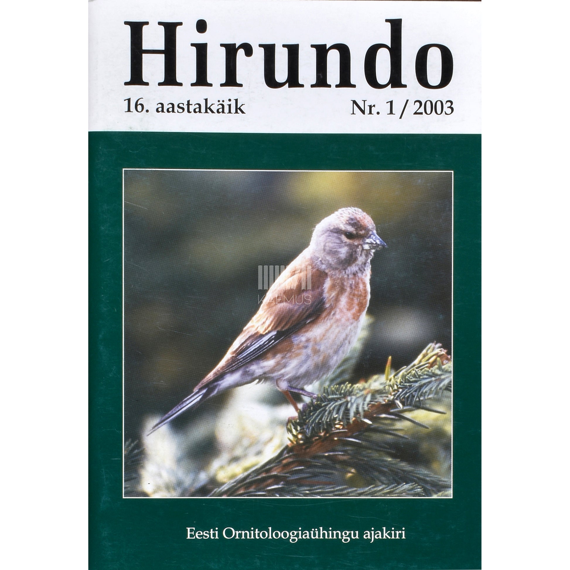 Eesti Ornitoloogiaühingu ajakiri Hirundo 1/2003