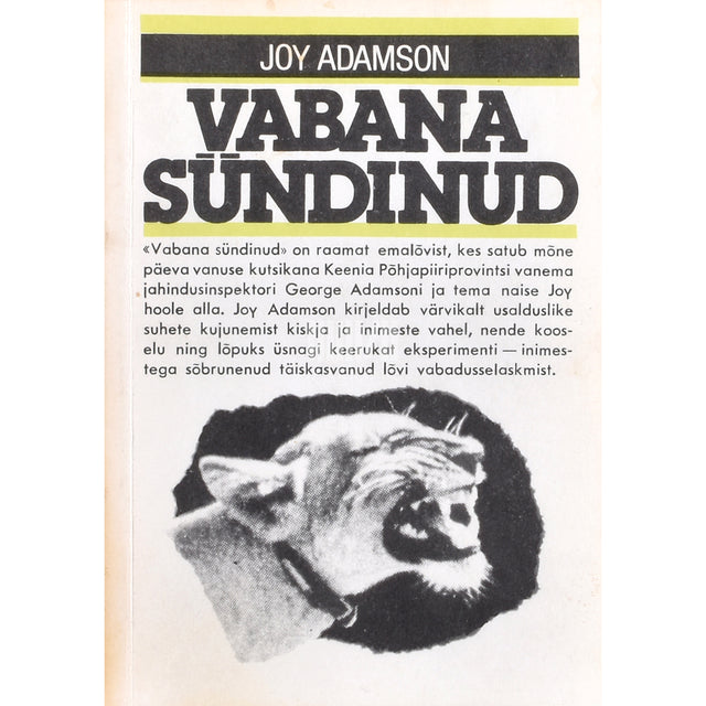 Joy Adamson. Vabana sündinud