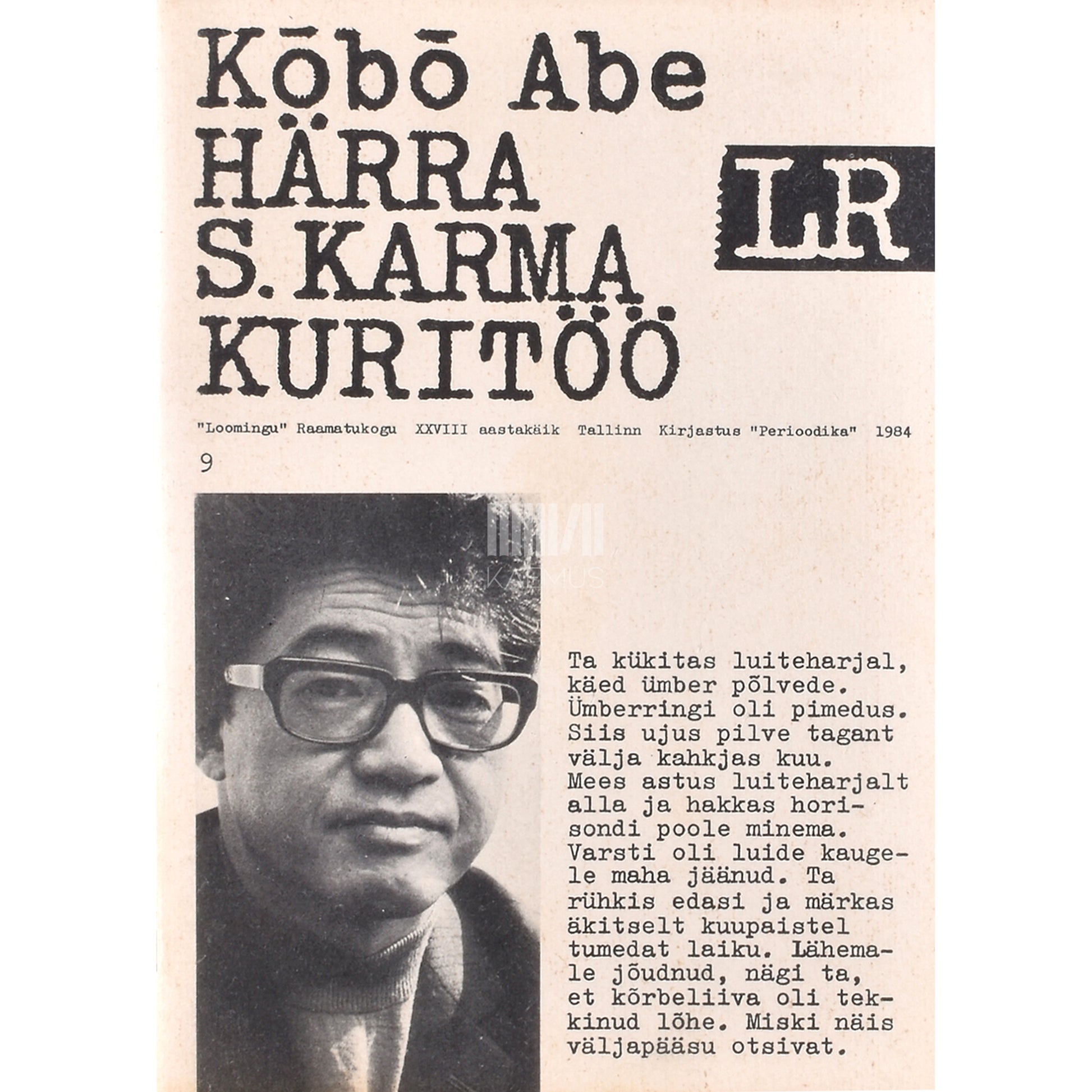 Kobo Abe. Härra S. Karma kuritöö
