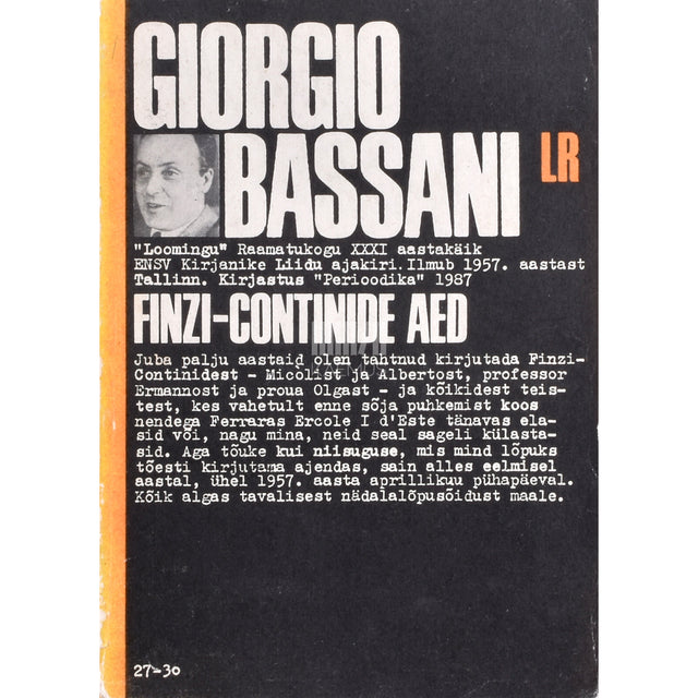 Giorgio Bassani. Finzi-Continide aed