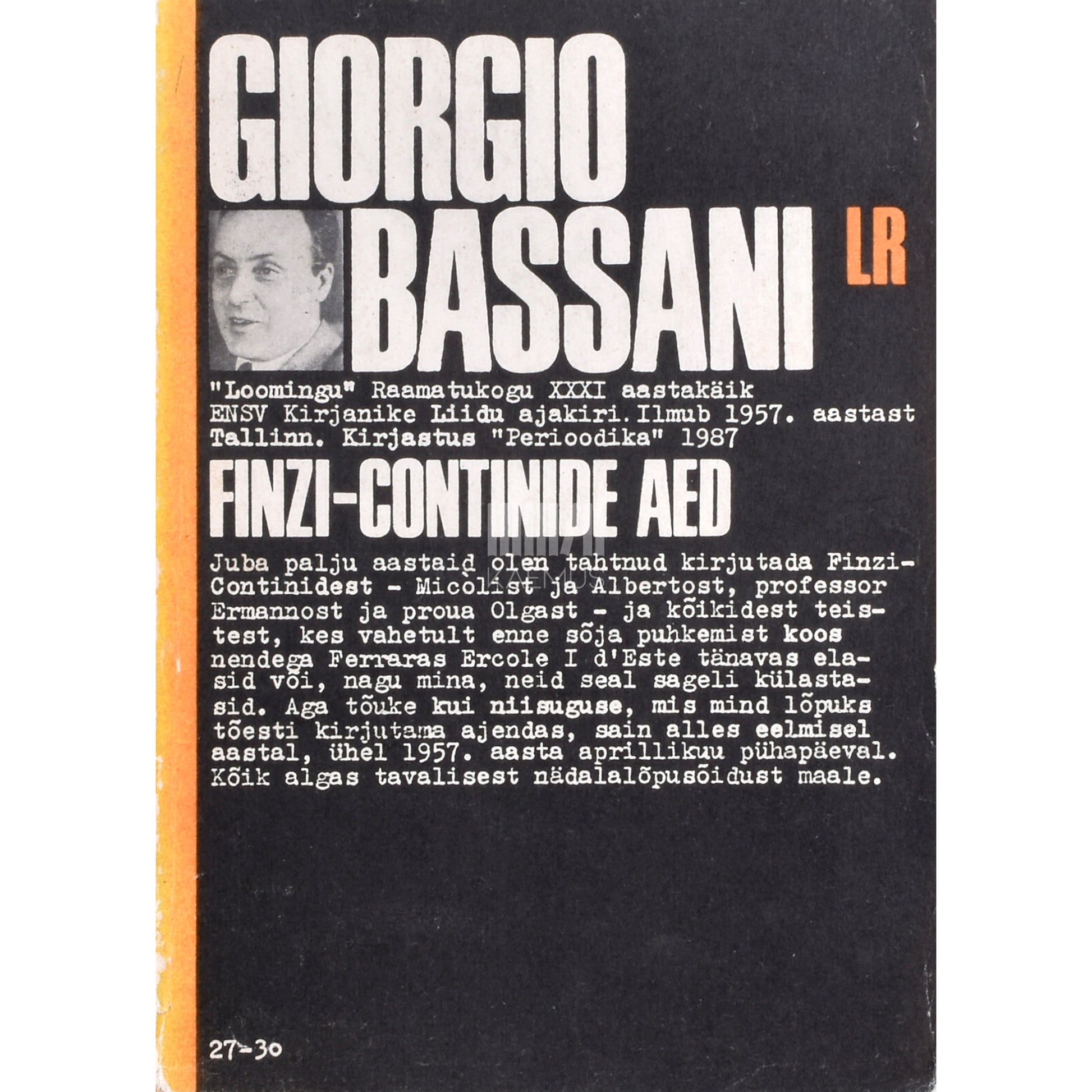 Giorgio Bassani. Finzi-Continide aed