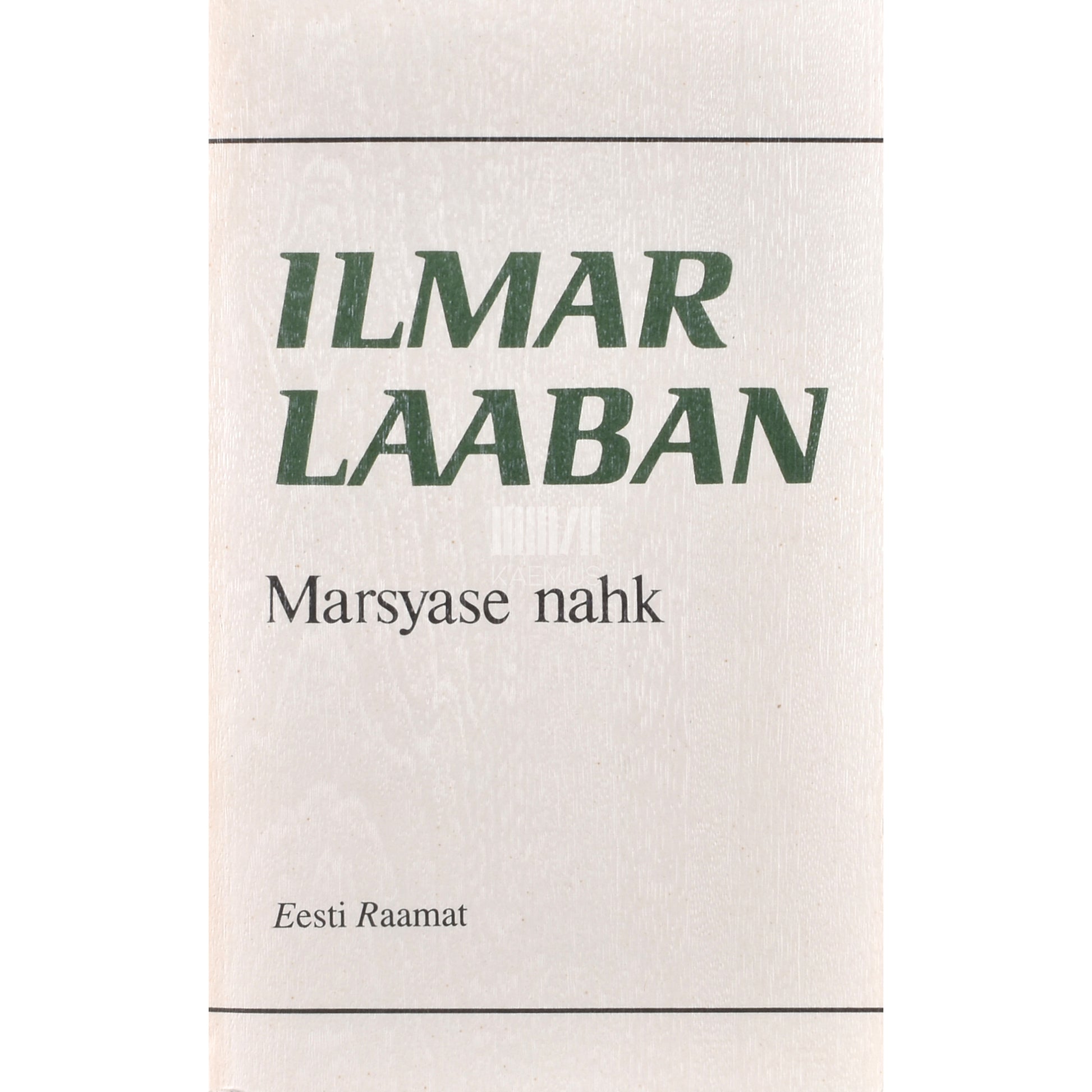 Ilmar Laaban. Marsyase nahk