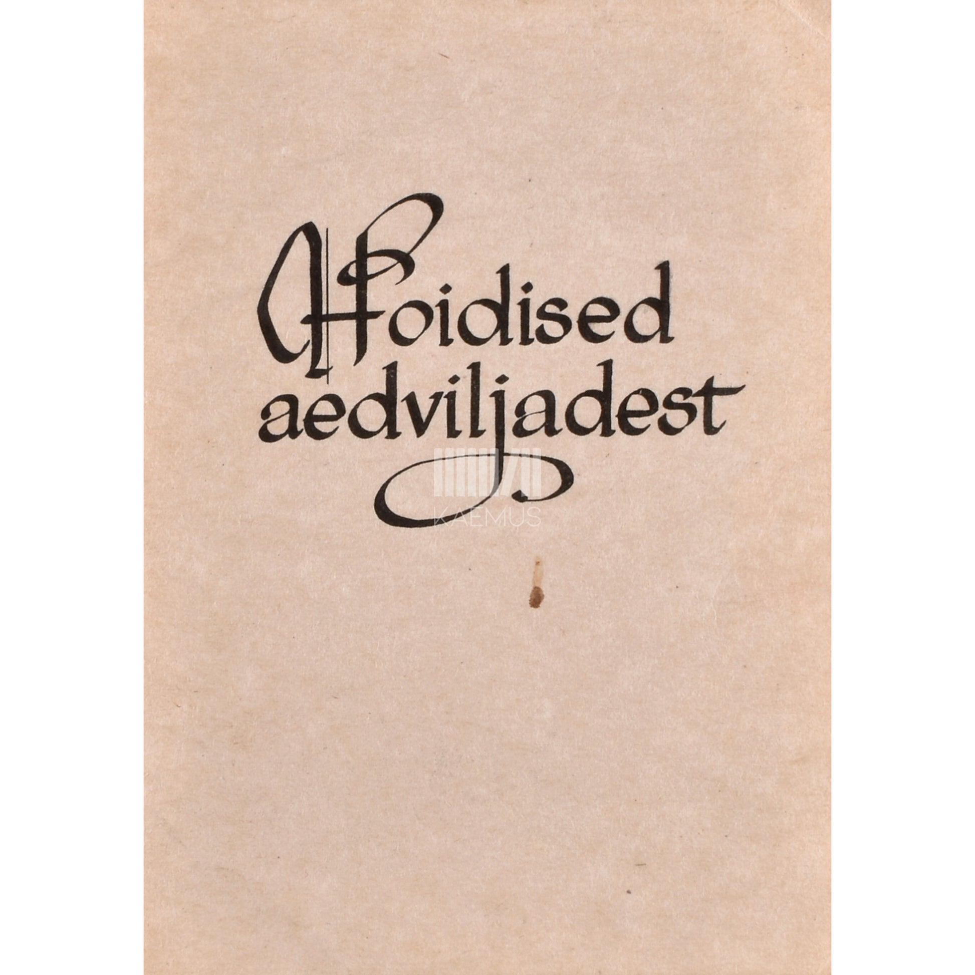 Peeter Kard. Hoidised aedviljadest