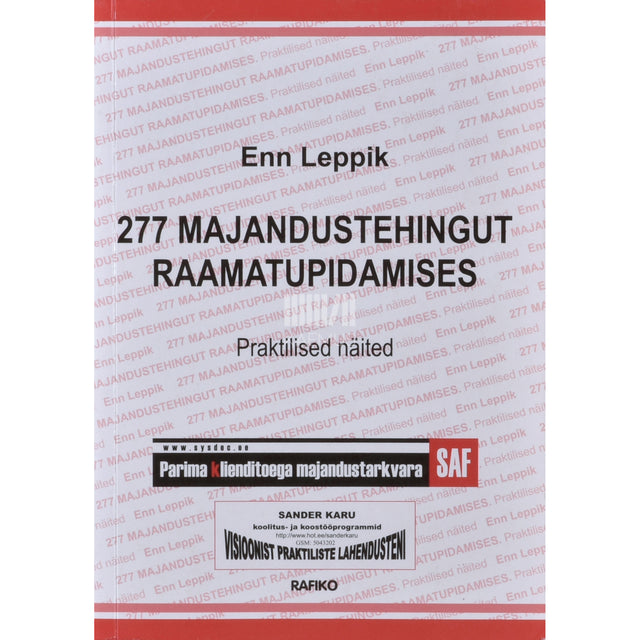 Enn Leppik. 277 majandustehingut raamatupidamises