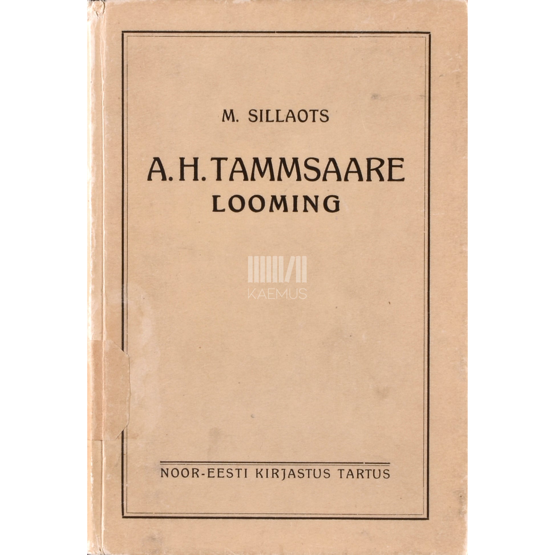 Marta Sillaots. A. H. Tammsaare looming