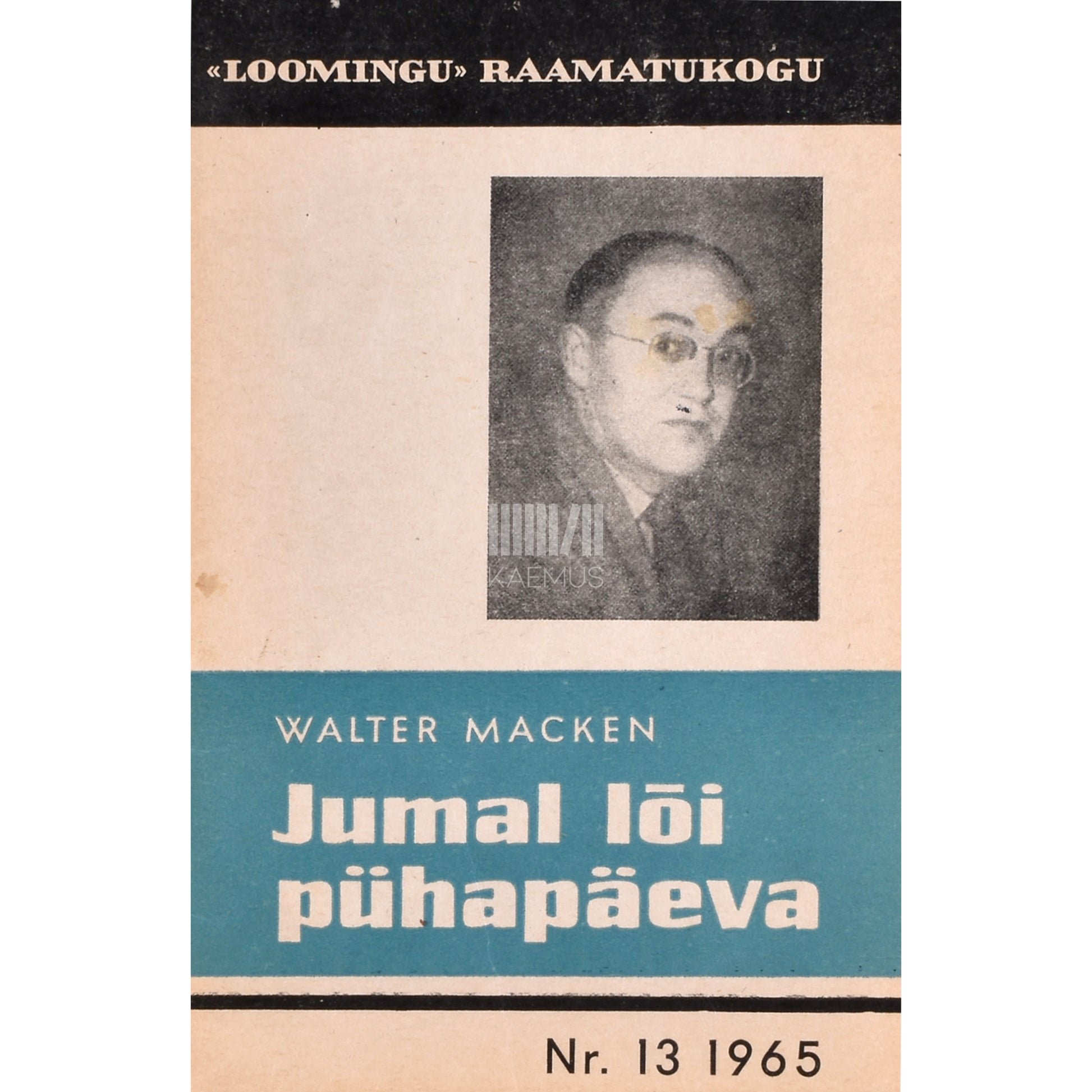 Walter MacKen. Jumal lõi pühapäeva