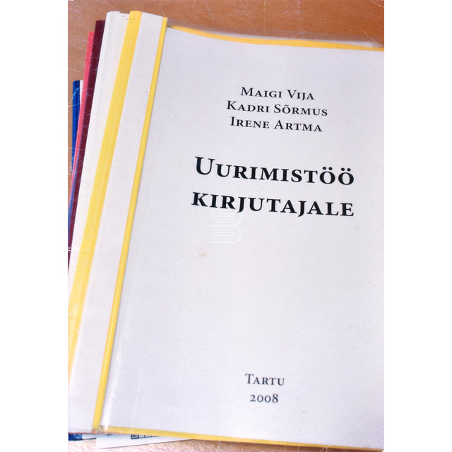 Irene Artma, Kadri Sõrmus, Maigi Vija. Uurimistöö kirjutajale