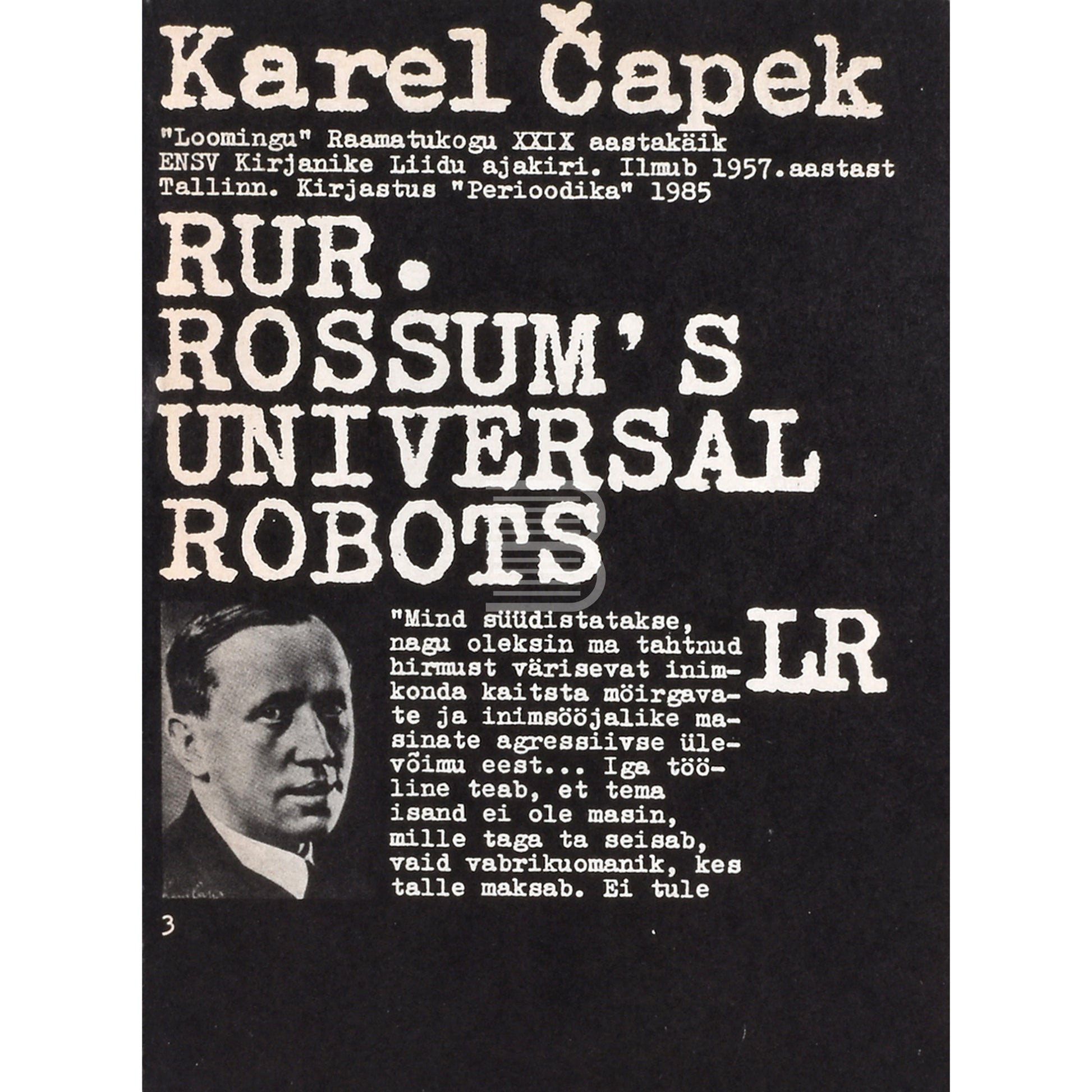 Karel Čapek. RUR