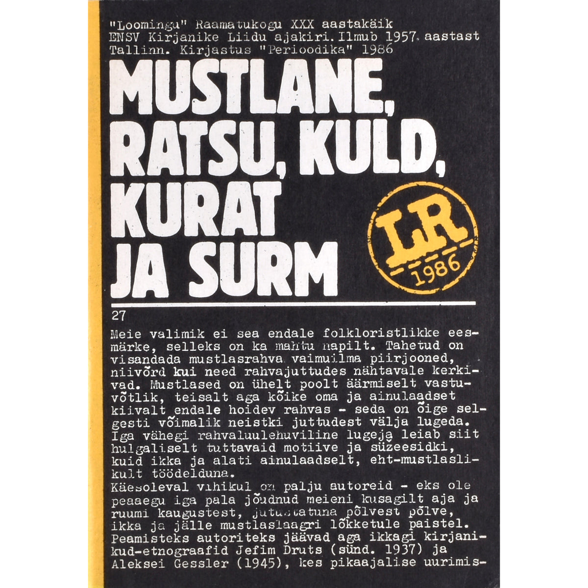 Mustlane, ratsu, kuld, kurat ja surm